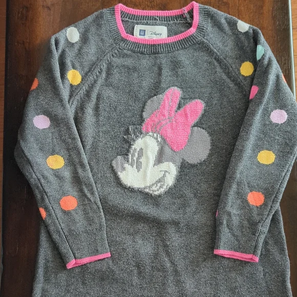 Disney GAP Minnie Mouse Sweater Dress, Gray, Size 4 - Picture 2 of 4